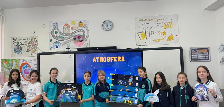 🌍 Students of Grade 4-B, Prizren Branch, explored the topic of the Atmosphere