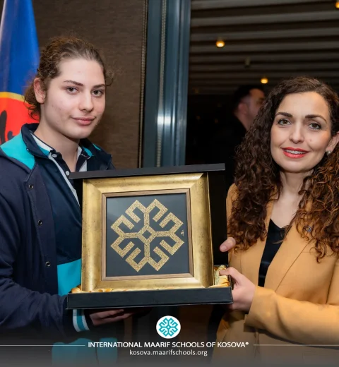 Presentation of “Vakıf Duası” Plaque to President Vjosa Osmani